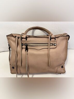 Rebecca Minkoff Leather Satchel Bag Nude Pink Regan handbag